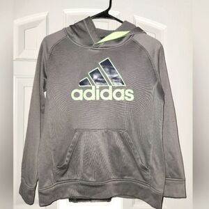 ADIDAS Grey/Green Hoodie Boys 10/12